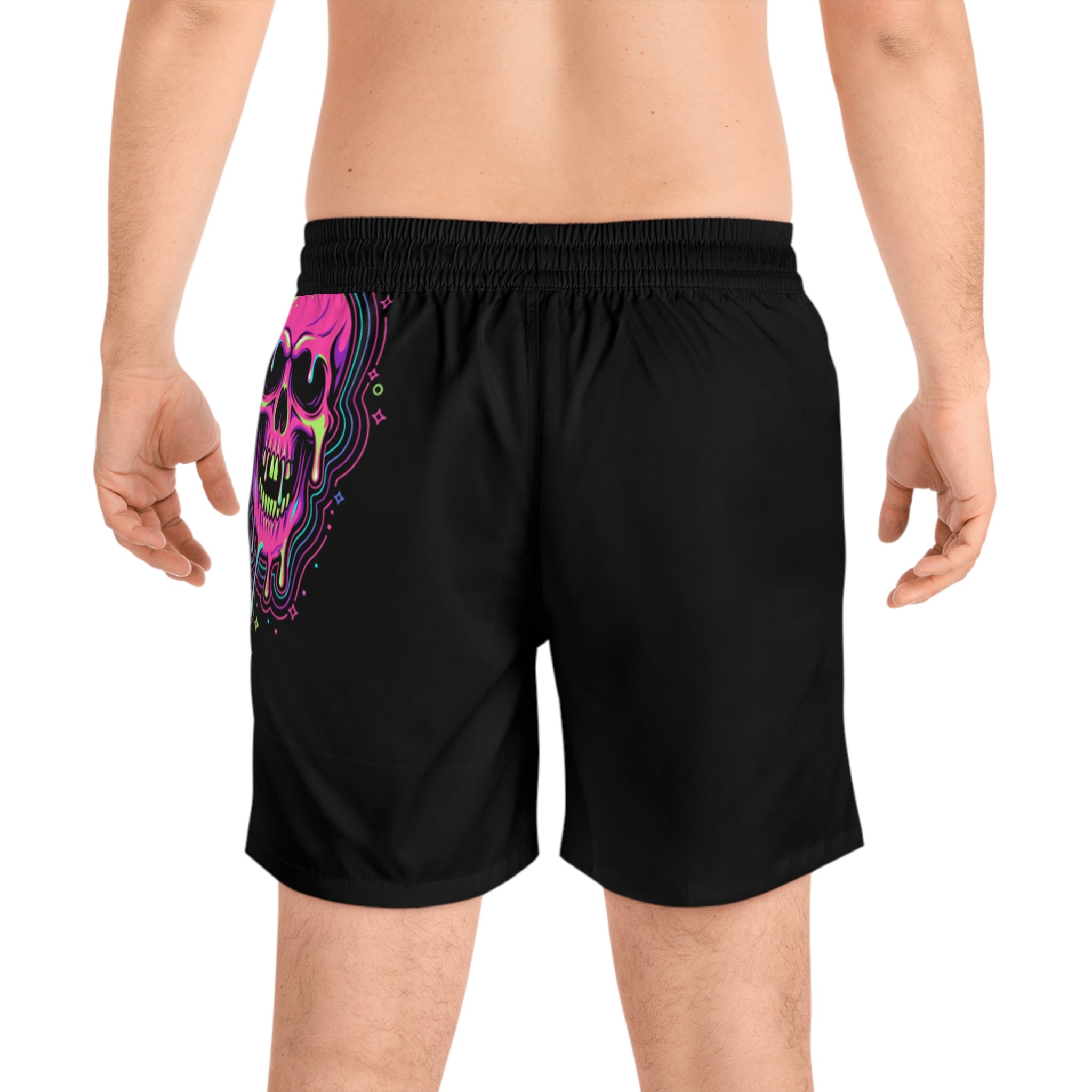 Acid Trip Skull Collection Men's Mid-Length Swim Shorts