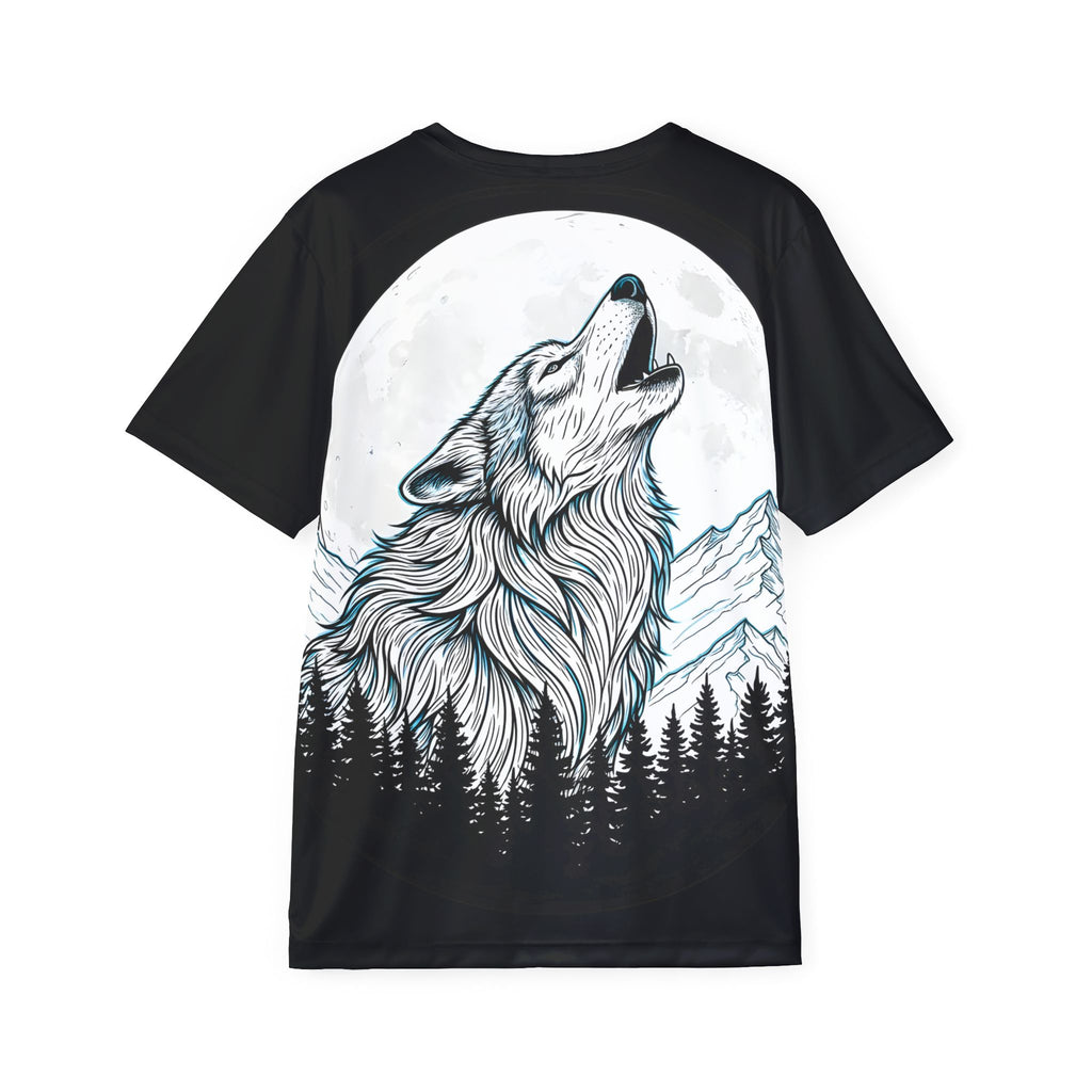 Howling Wolf Sports Jersey — Moonlit Wilderness Graphic Tee