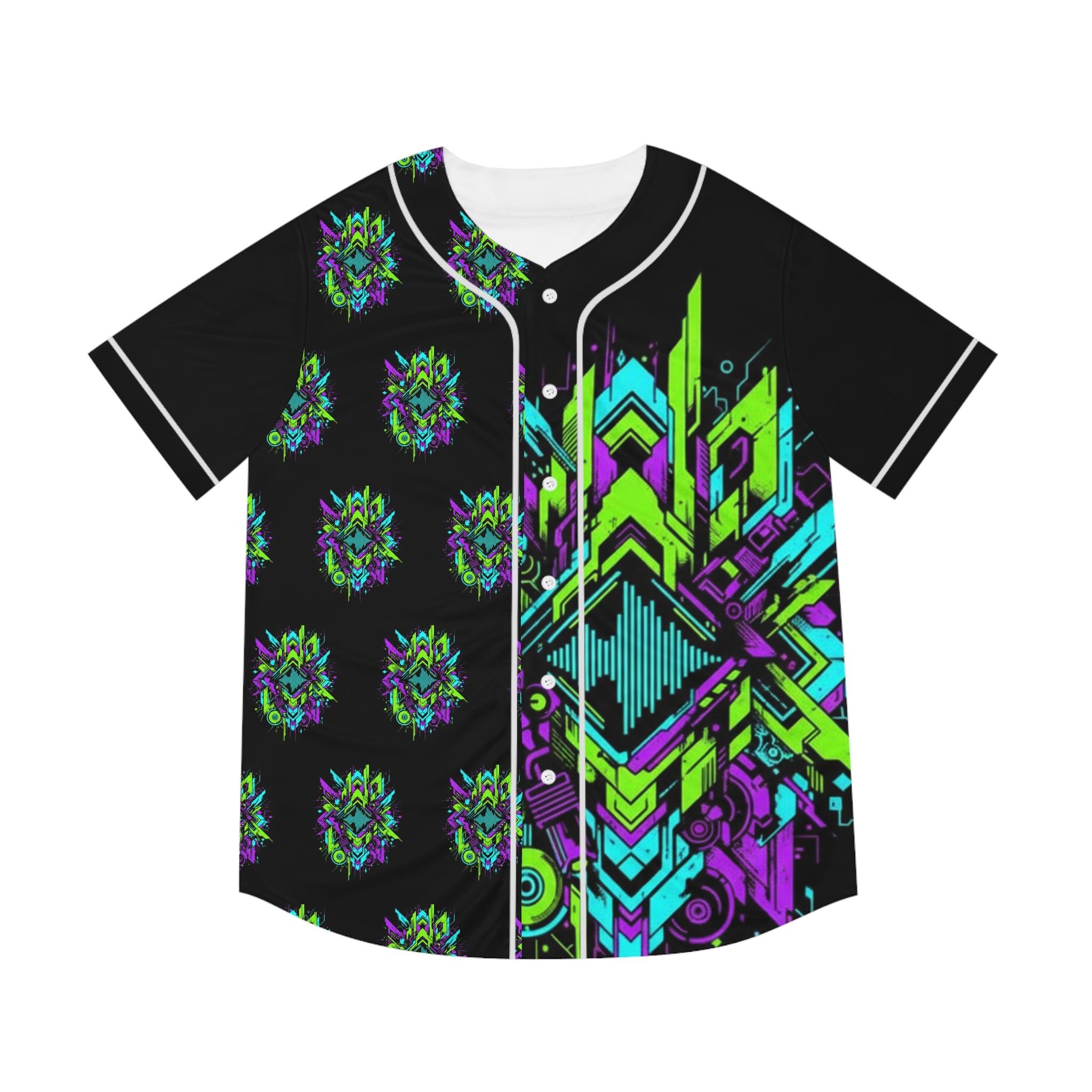 Neon Geometric Riddim Baseball Jersey