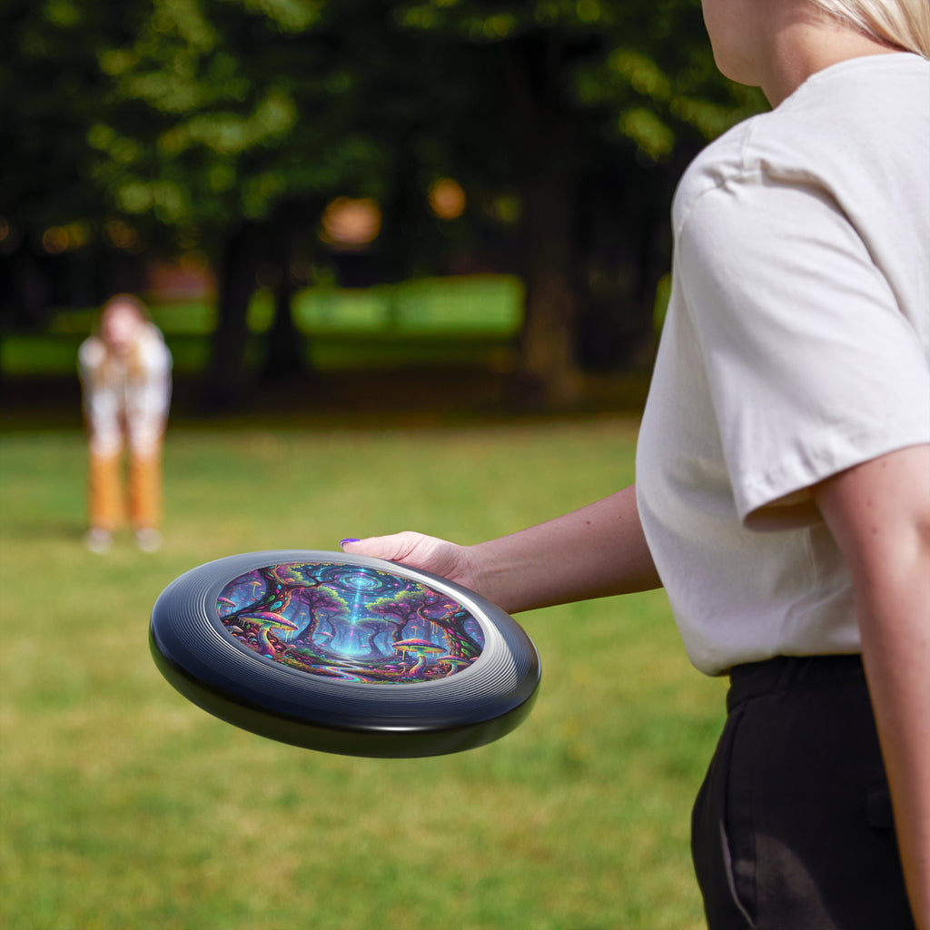 Psychedelic Forest Wham‑O Frisbee — Colorful Mushroom Fantasy Flying Disc