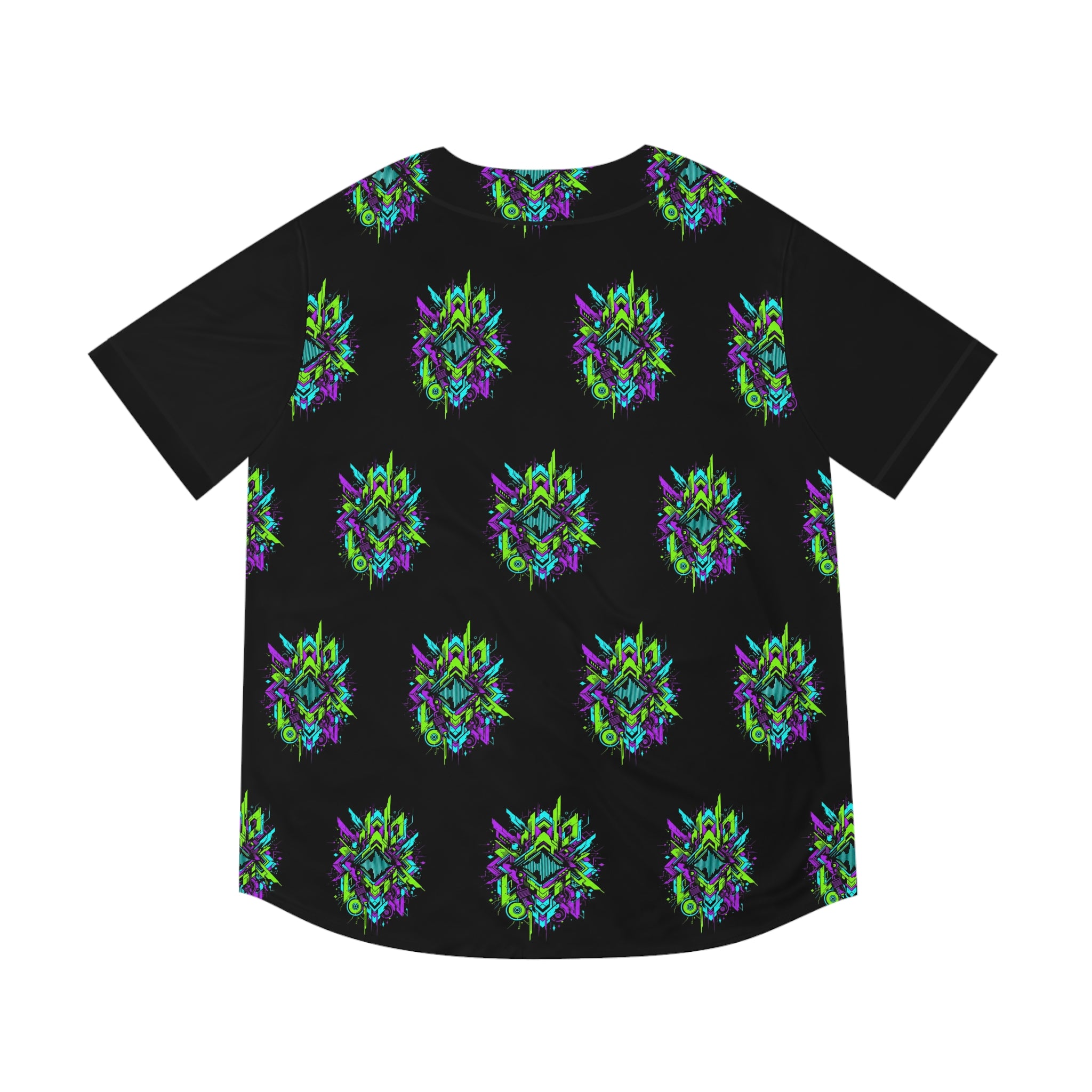 Neon Geometric Riddim Baseball Jersey