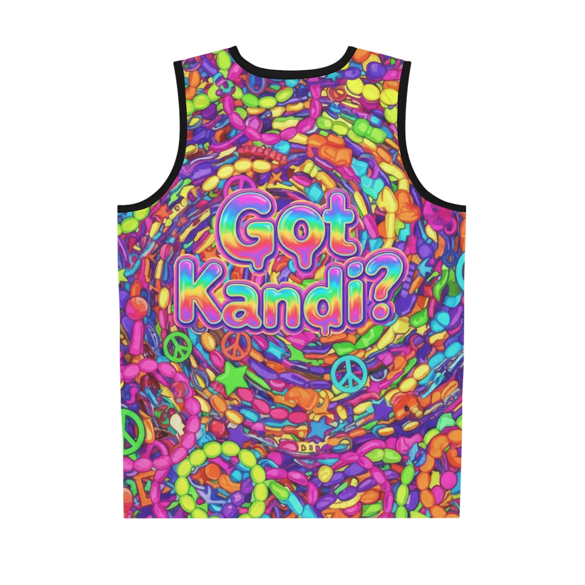 Psychedelic "Got Kandi?" Basketball Jersey