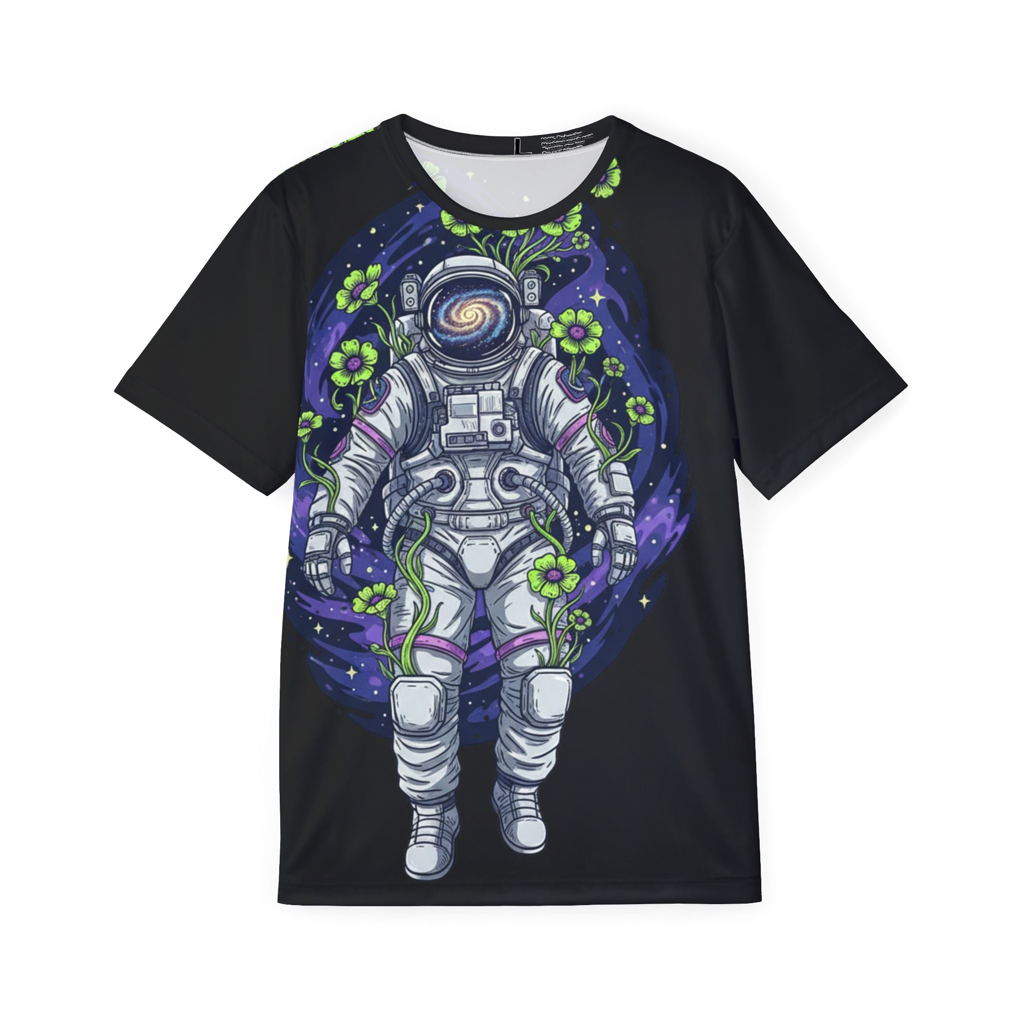 Astronaut Floral Jersey — Space Galaxy Graphic Sports Tee