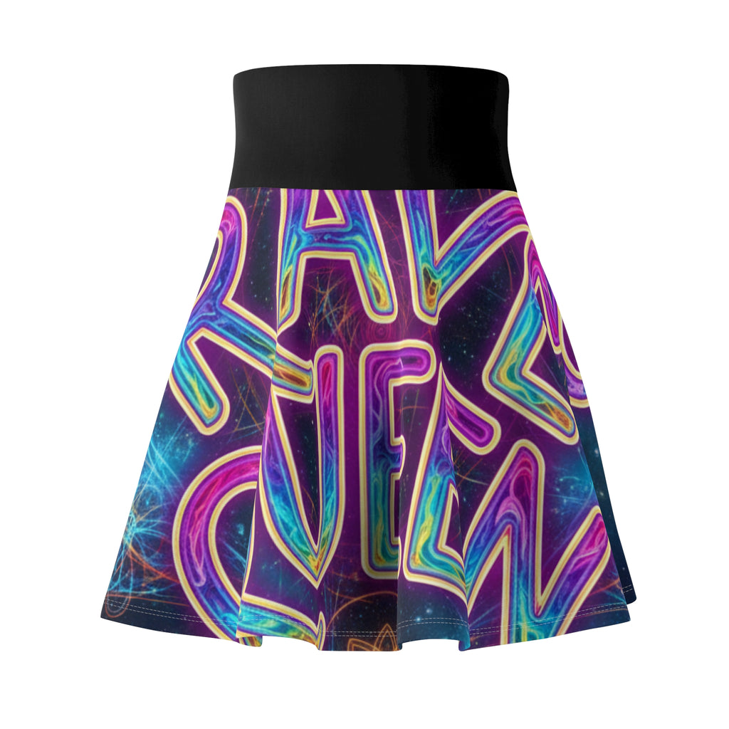 Neon 'Rave Queen' Skater Skirt