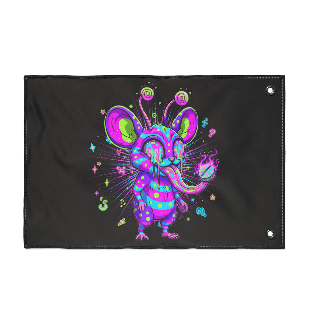 Neon Mighty Mouse Double-Sided Flag