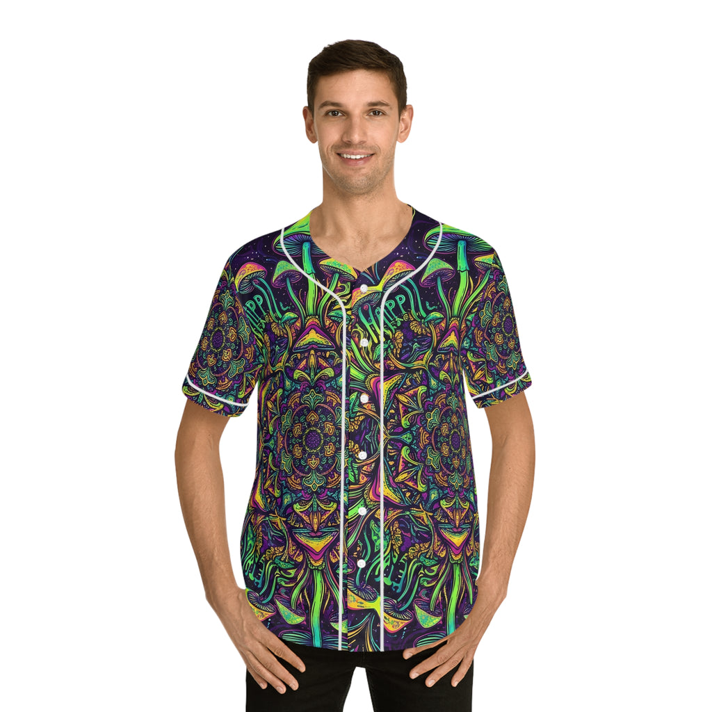 Psychedelic Mushroom Kaleidoscope Baseball Jersey
