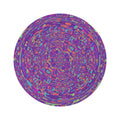 Psychedelic Kaleidoscope Round Rug — Vibrant Purple Mandala Accent Mat