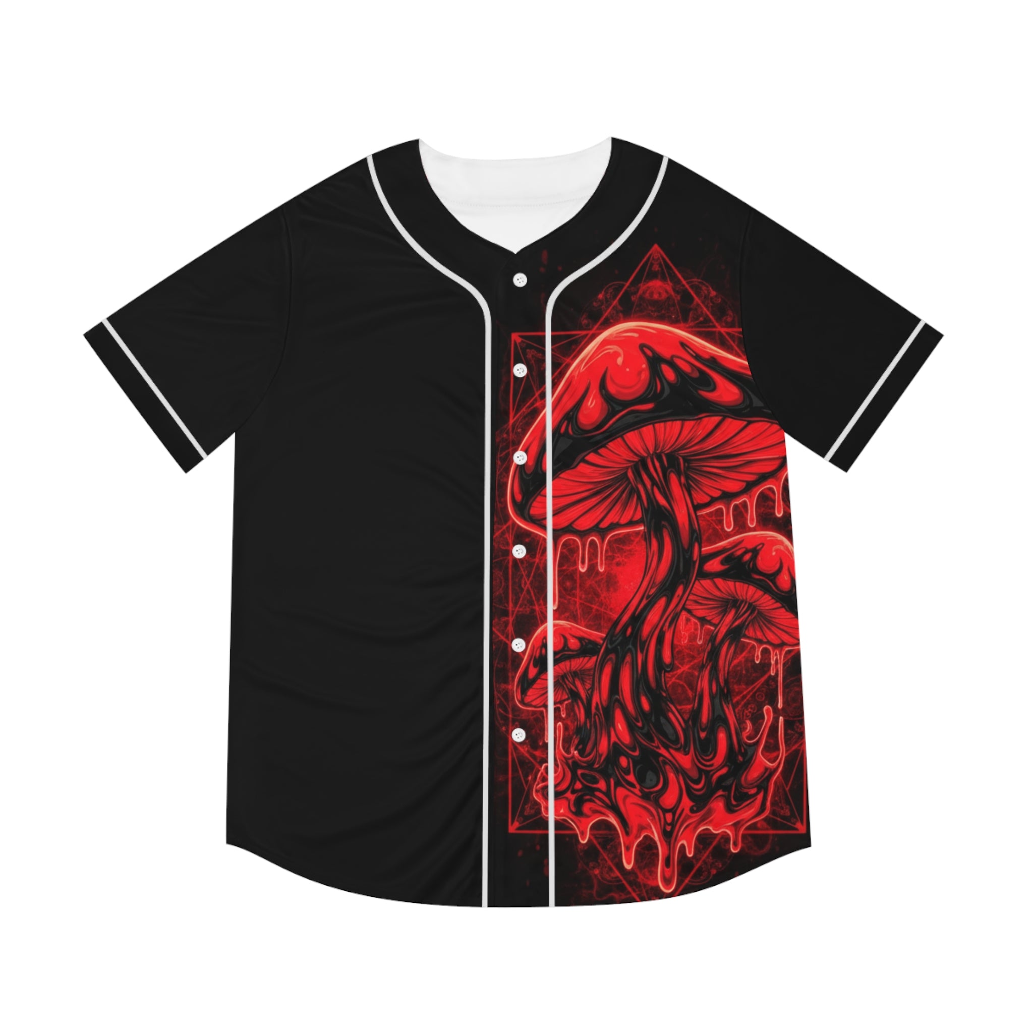 Red Dripping Mushroom Baseball Jersey