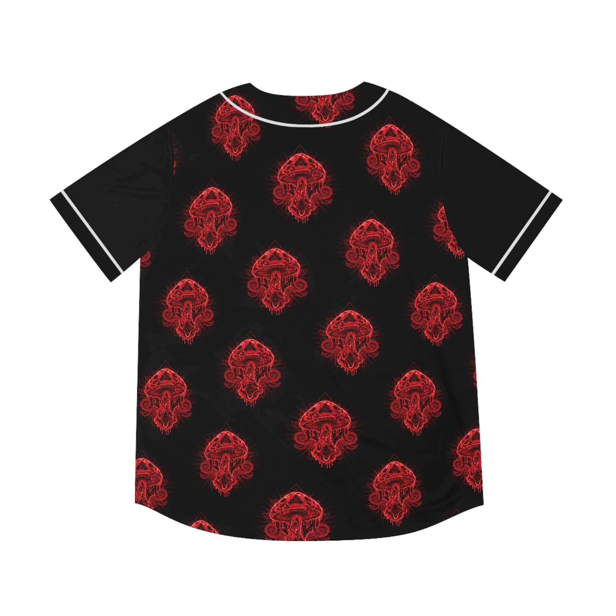 Red Dripping Mushroom Baseball Jersey