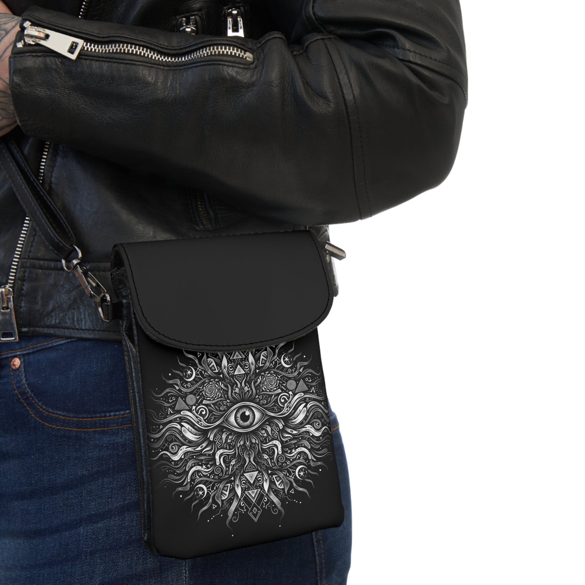 Mystical Eye Mandala Collection Crossbody Phone Wallet
