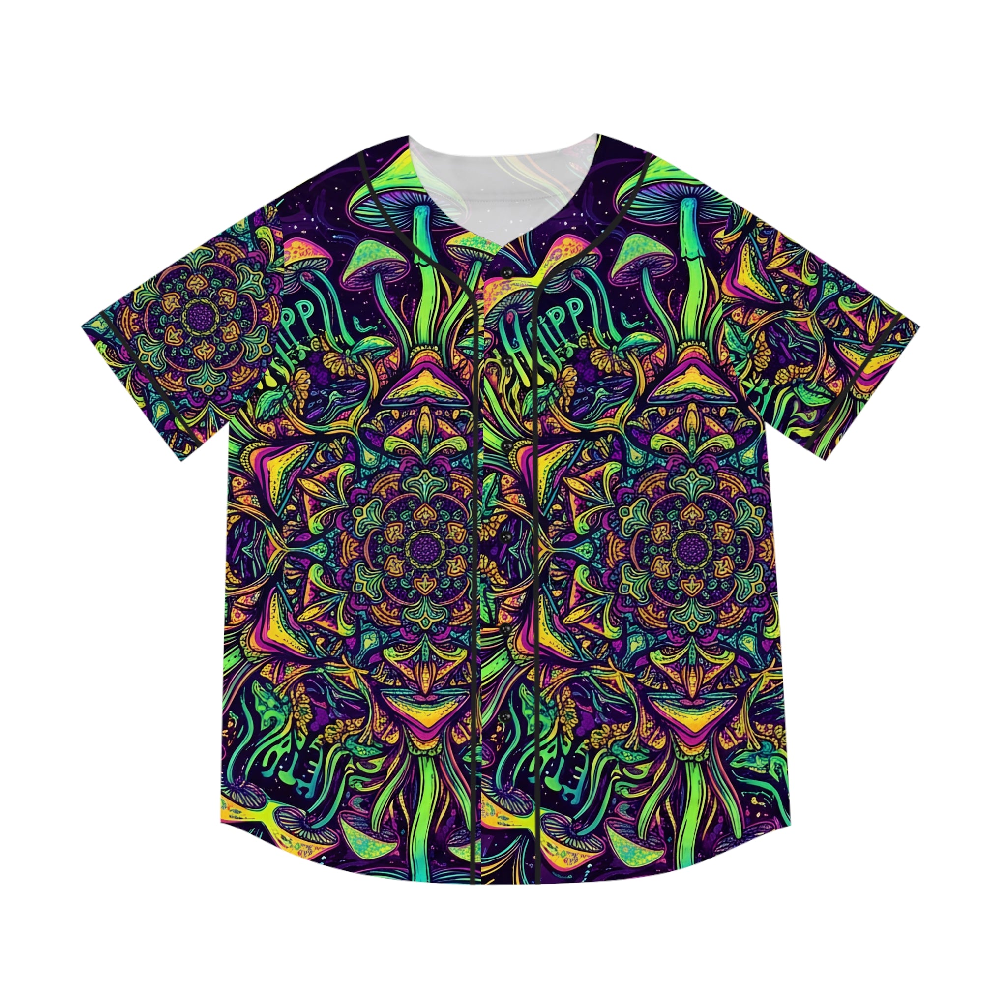 Psychedelic Mushroom Kaleidoscope Baseball Jersey