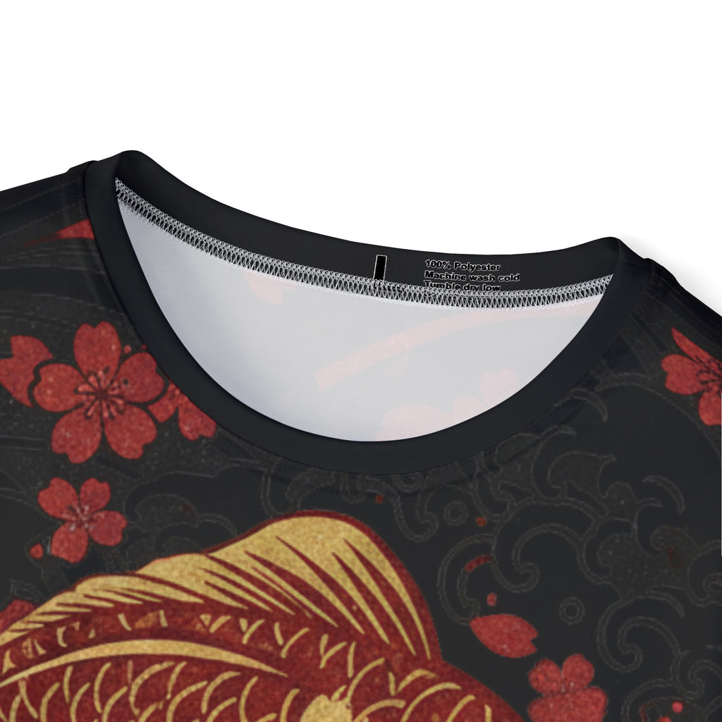 Koi Yin Yang Sports Jersey – Gold & Red Japanese Koi Fish Athletic Tee