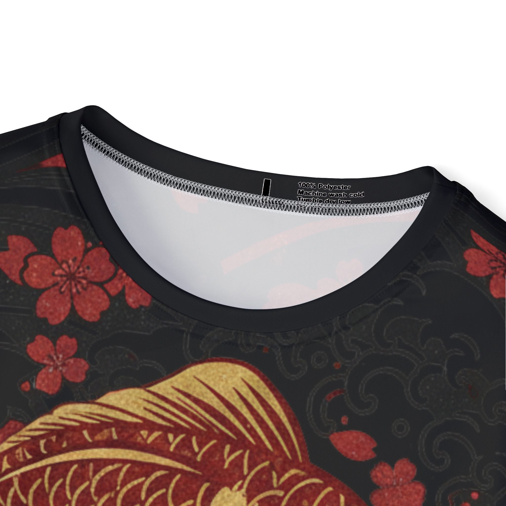 Koi Yin Yang Sports Jersey – Gold & Red Japanese Koi Fish Athletic Tee