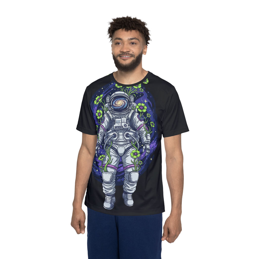 Astronaut Floral Jersey — Space Galaxy Graphic Sports Tee