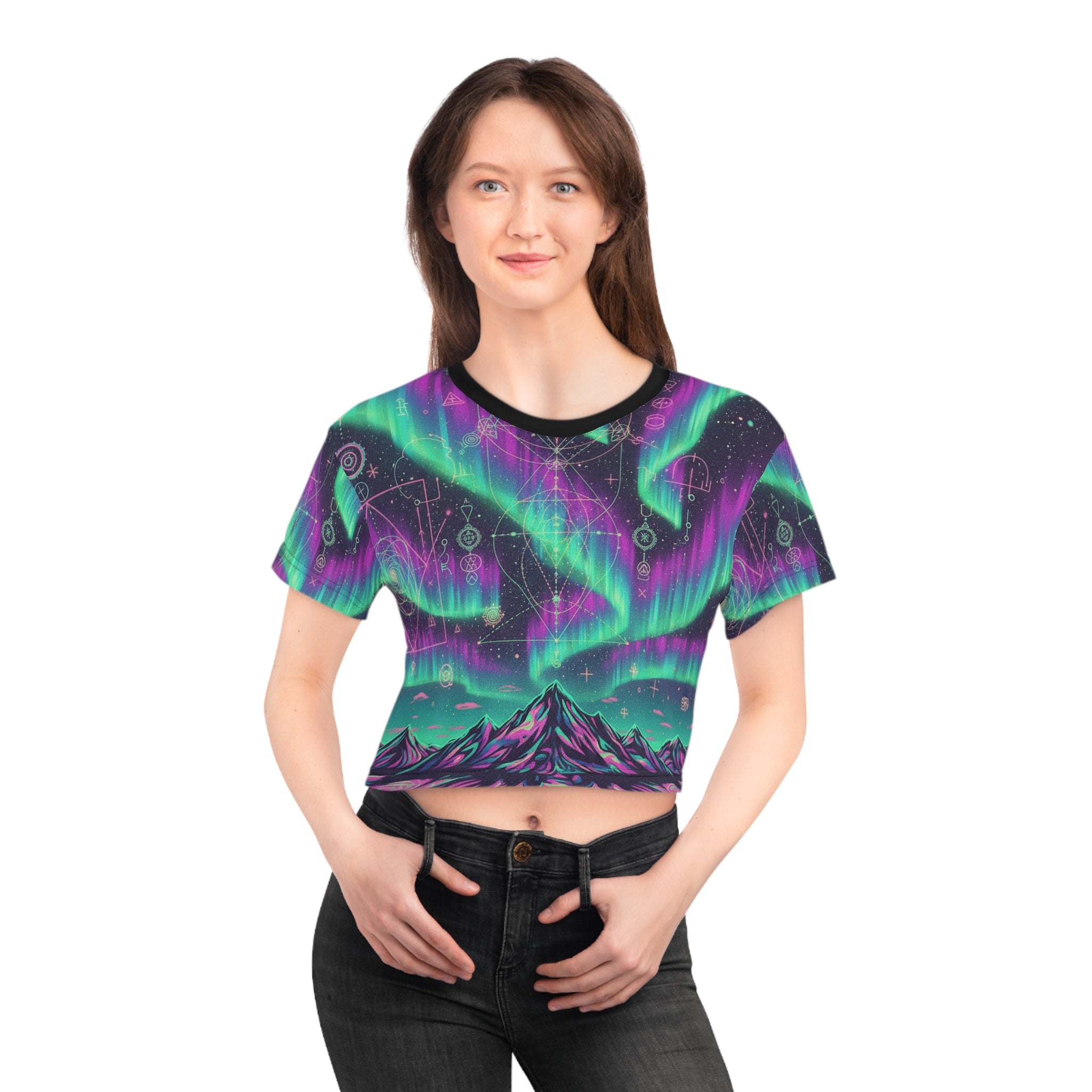 Aurora Mountain Crop Tee