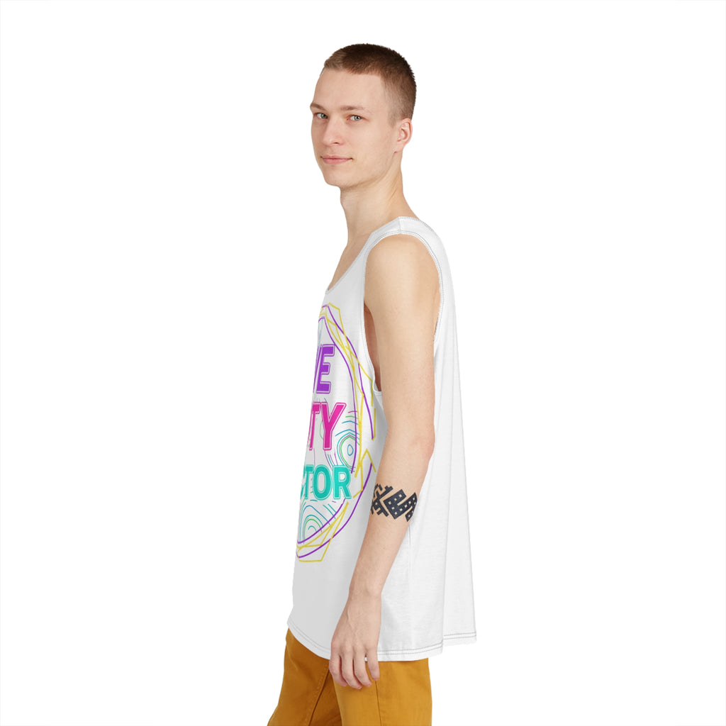 Retro Rainbow Graphic Men’s Tank — “Love Every Story” Casual Summer Muscle Tee