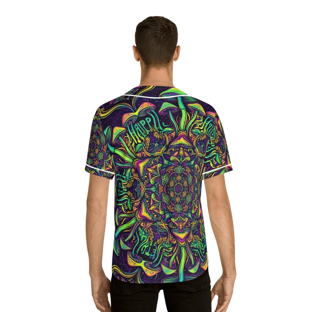 Psychedelic Mushroom Kaleidoscope Baseball Jersey