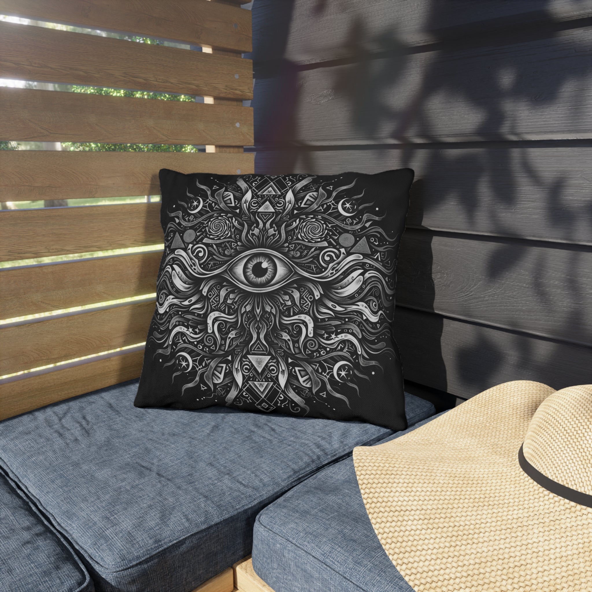 Mystic All-Seeing Eye Outdoor Pillow