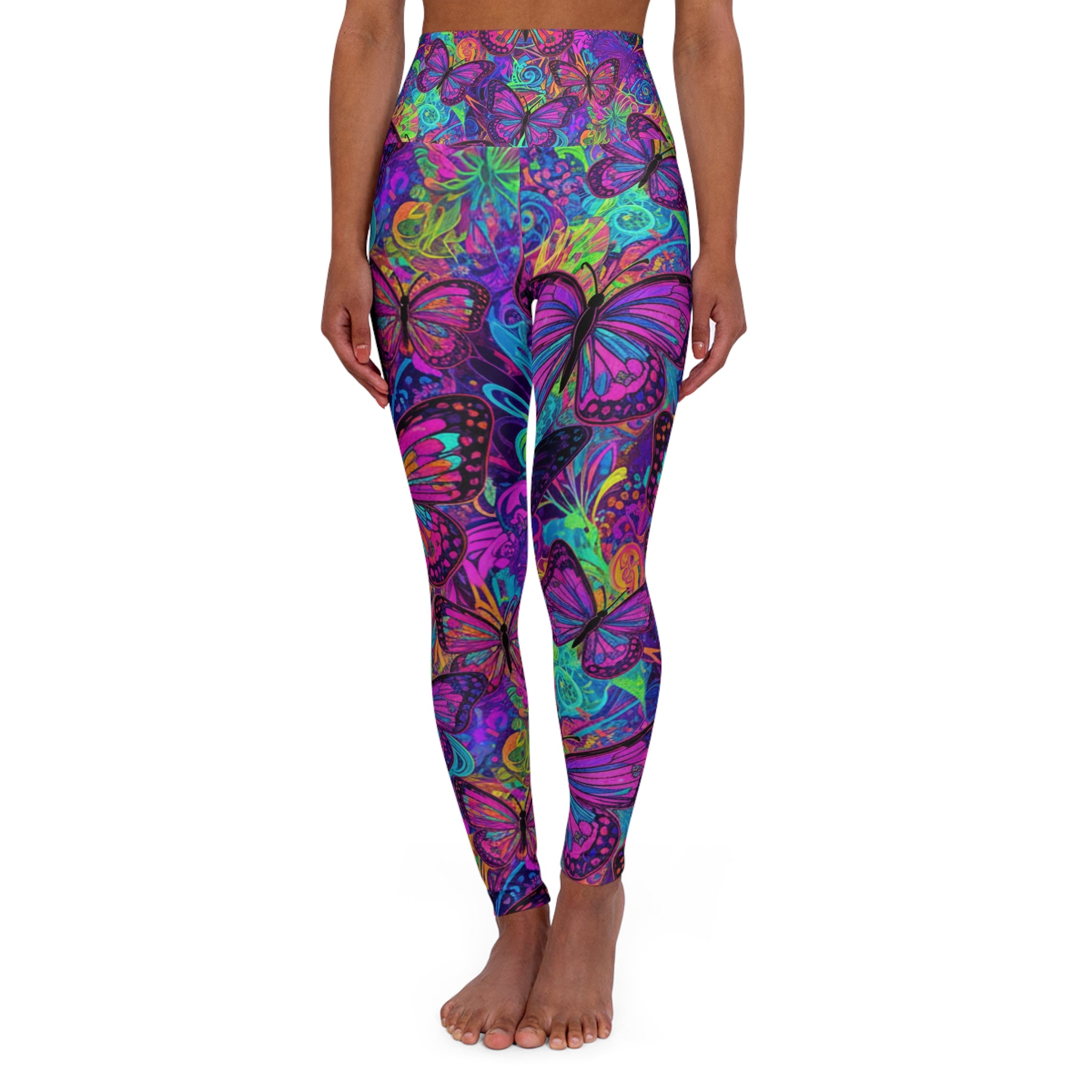 Cosmic Butterfly Collection Boho High-Waist Yoga Leggings