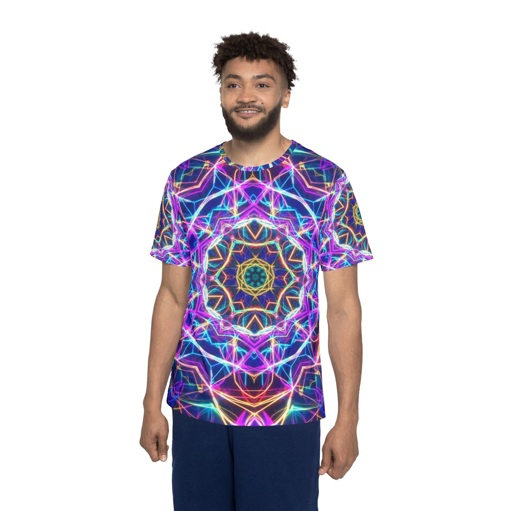 Neon Kaleidoscope Men's Sports Jersey