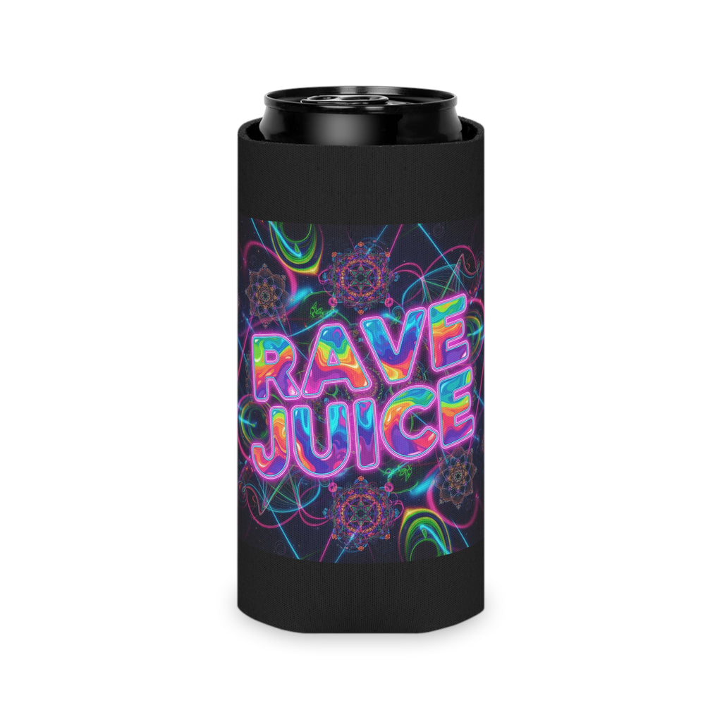 Neon Rave Juice Can Coozie