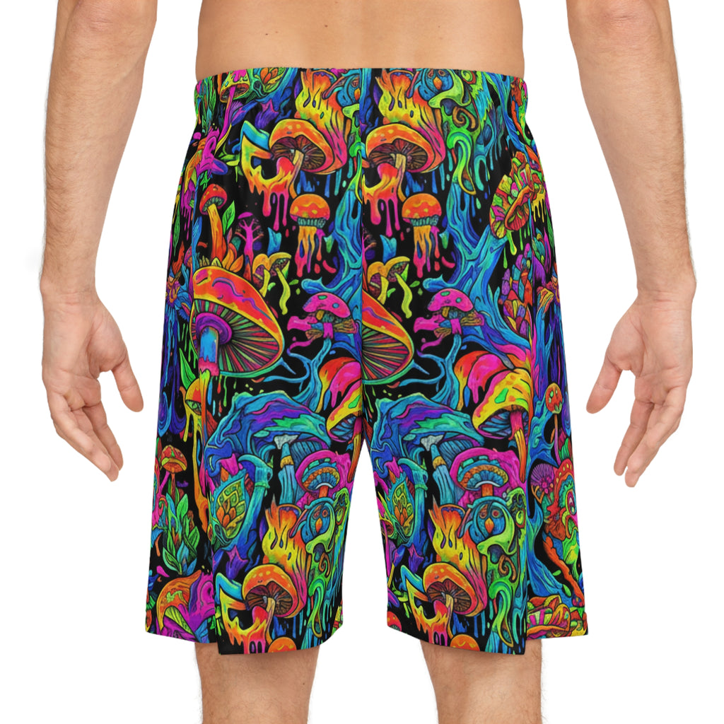 Psychedelic Mushroom Basketball Shorts