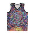 Psychedelic DJ Basketball Jersey — "Scratchy Itchy Brain Riddim"