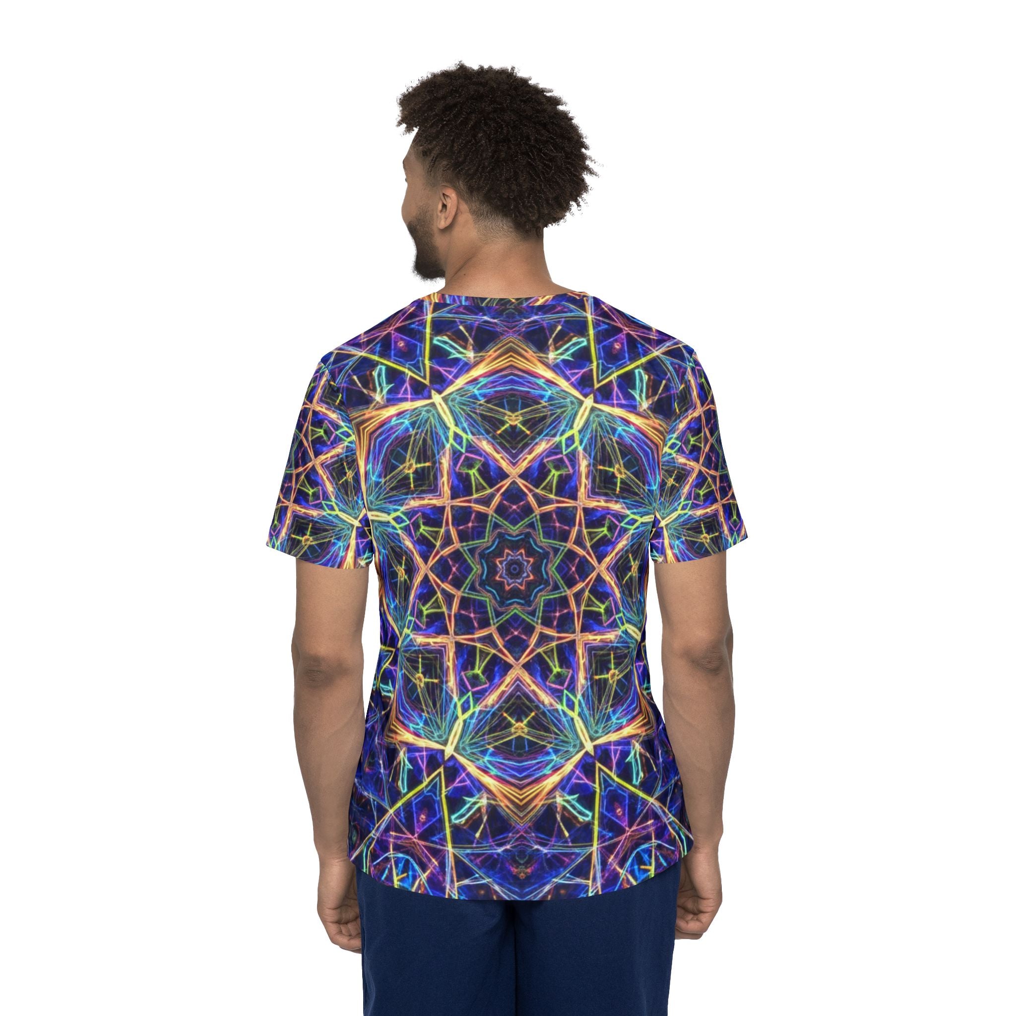 Kaleidoscope Neon All-Over Print Men's Sports Jersey