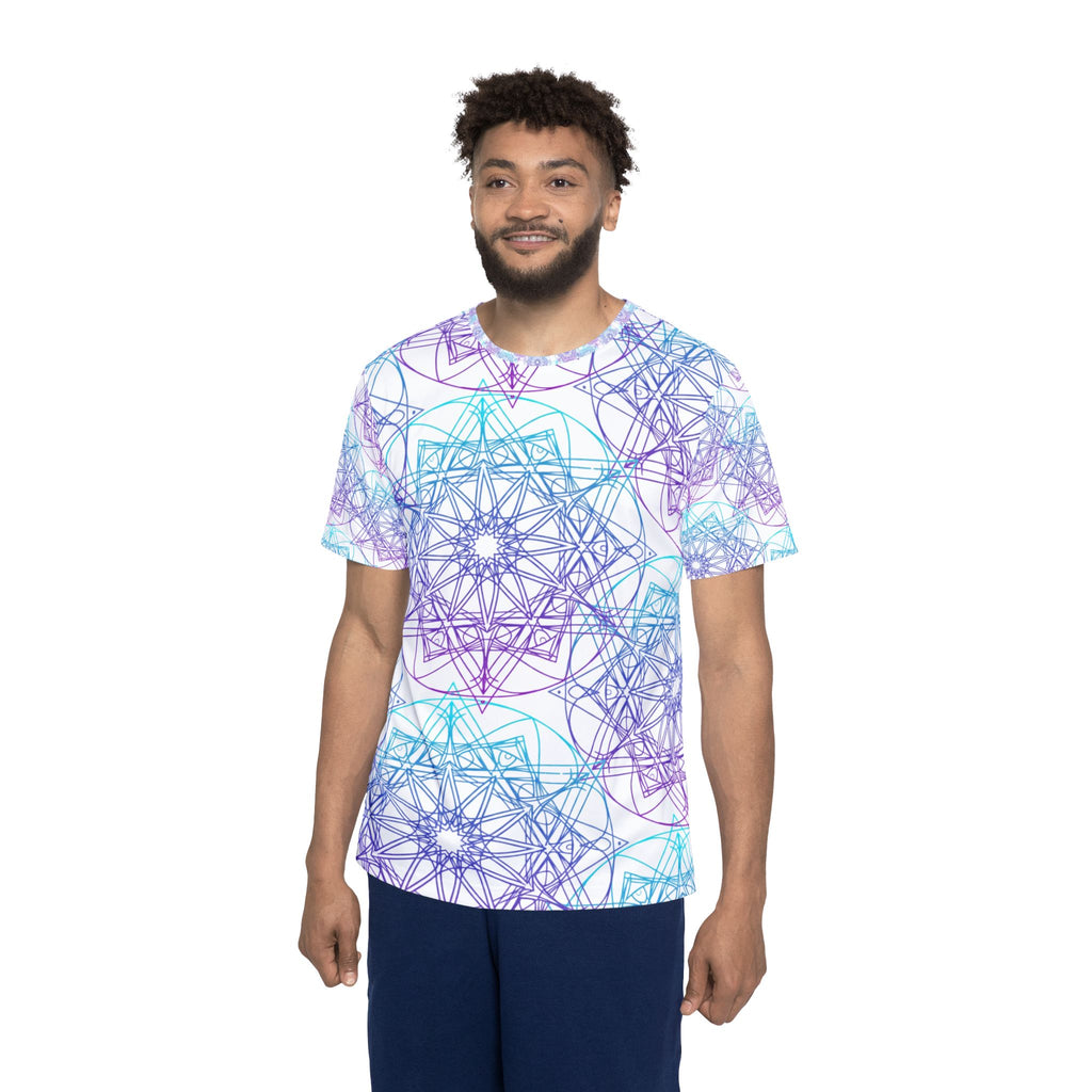 All-Over Print Sports Jersey — Pastel Geometric Mandala Pattern