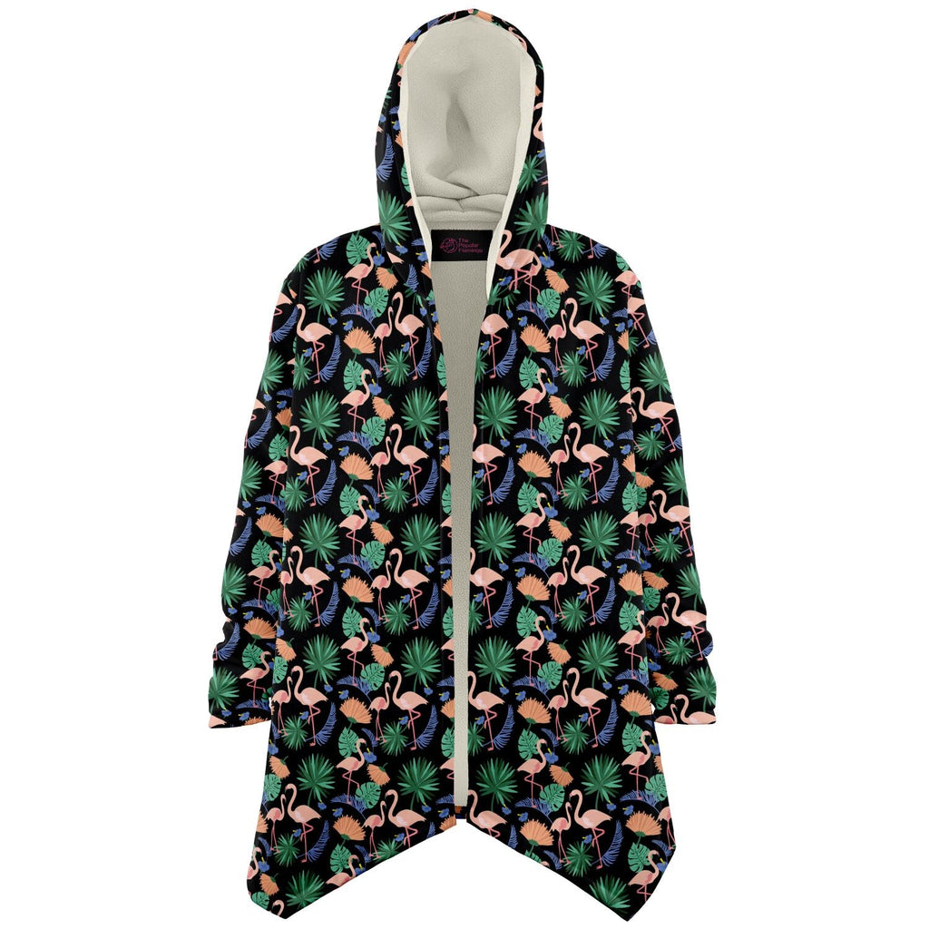 Flamingo Exotic Floral Cloak Hoodie