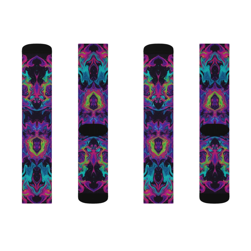 Psychedelic Kaleidoscope Sublimation Socks