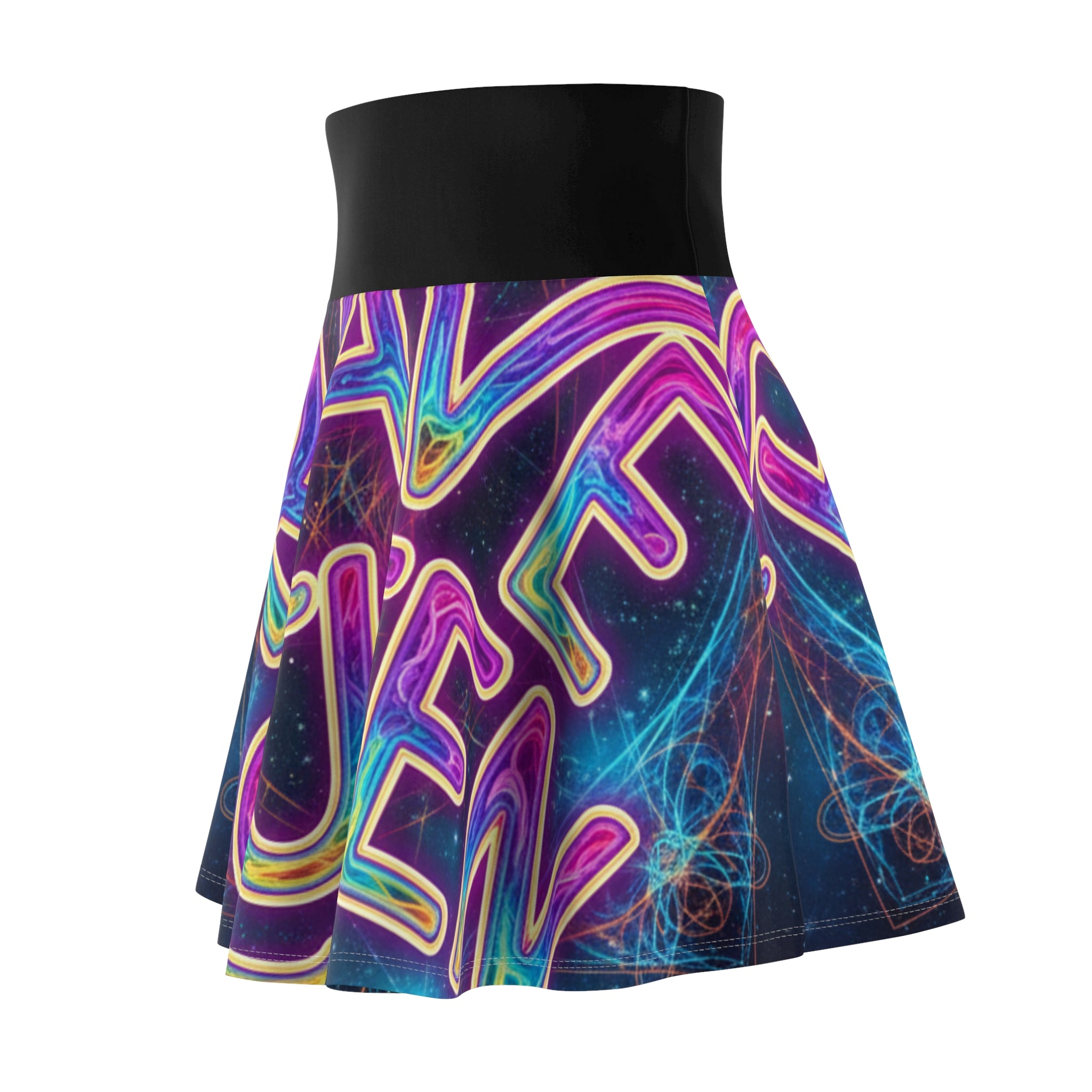 Neon 'Rave Queen' Skater Skirt