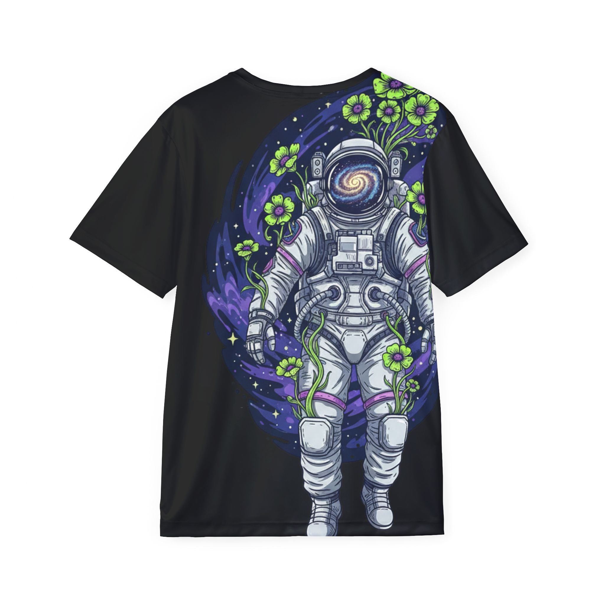Astronaut Floral Jersey — Space Galaxy Graphic Sports Tee