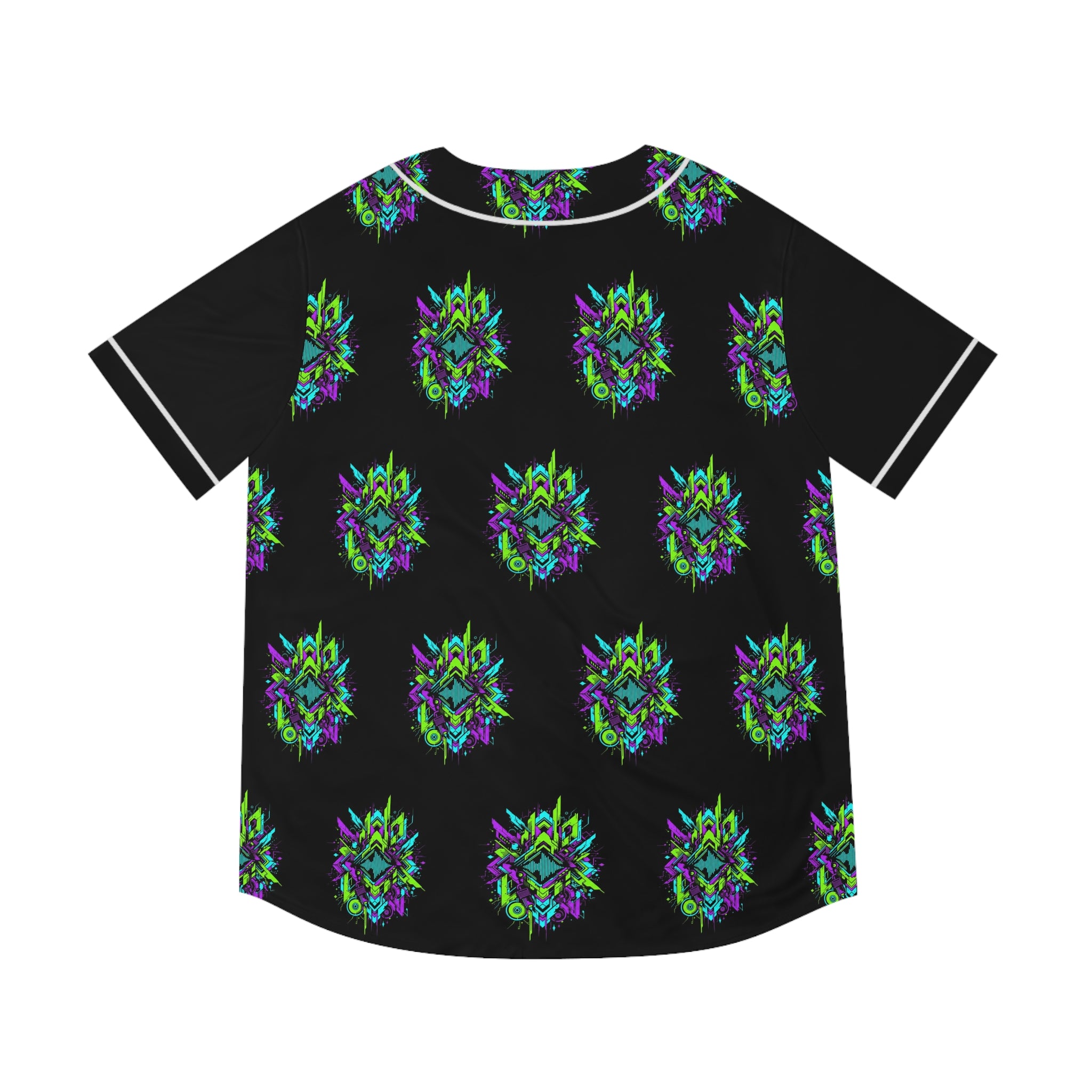 Neon Geometric Riddim Baseball Jersey