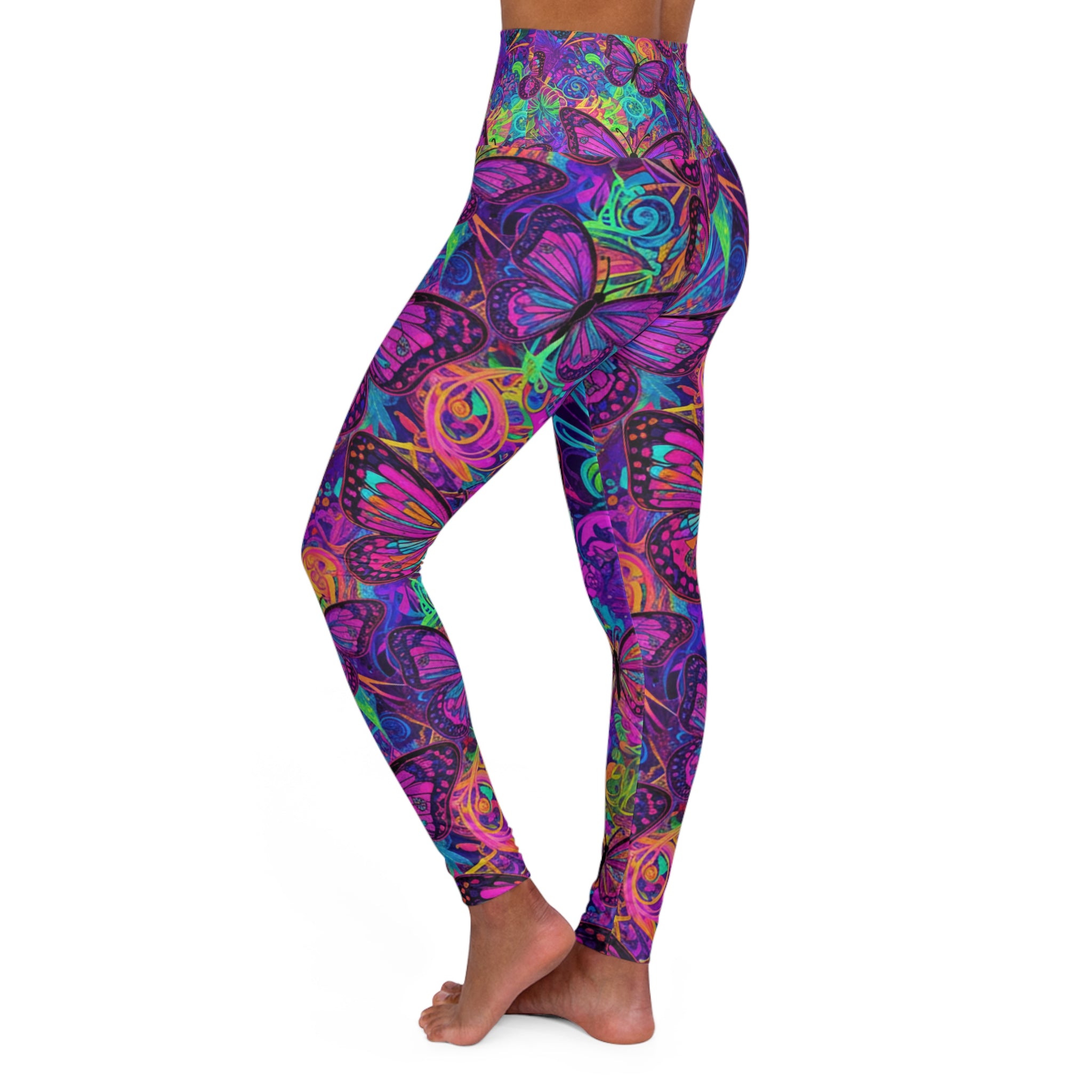 Cosmic Butterfly Collection Boho High-Waist Yoga Leggings