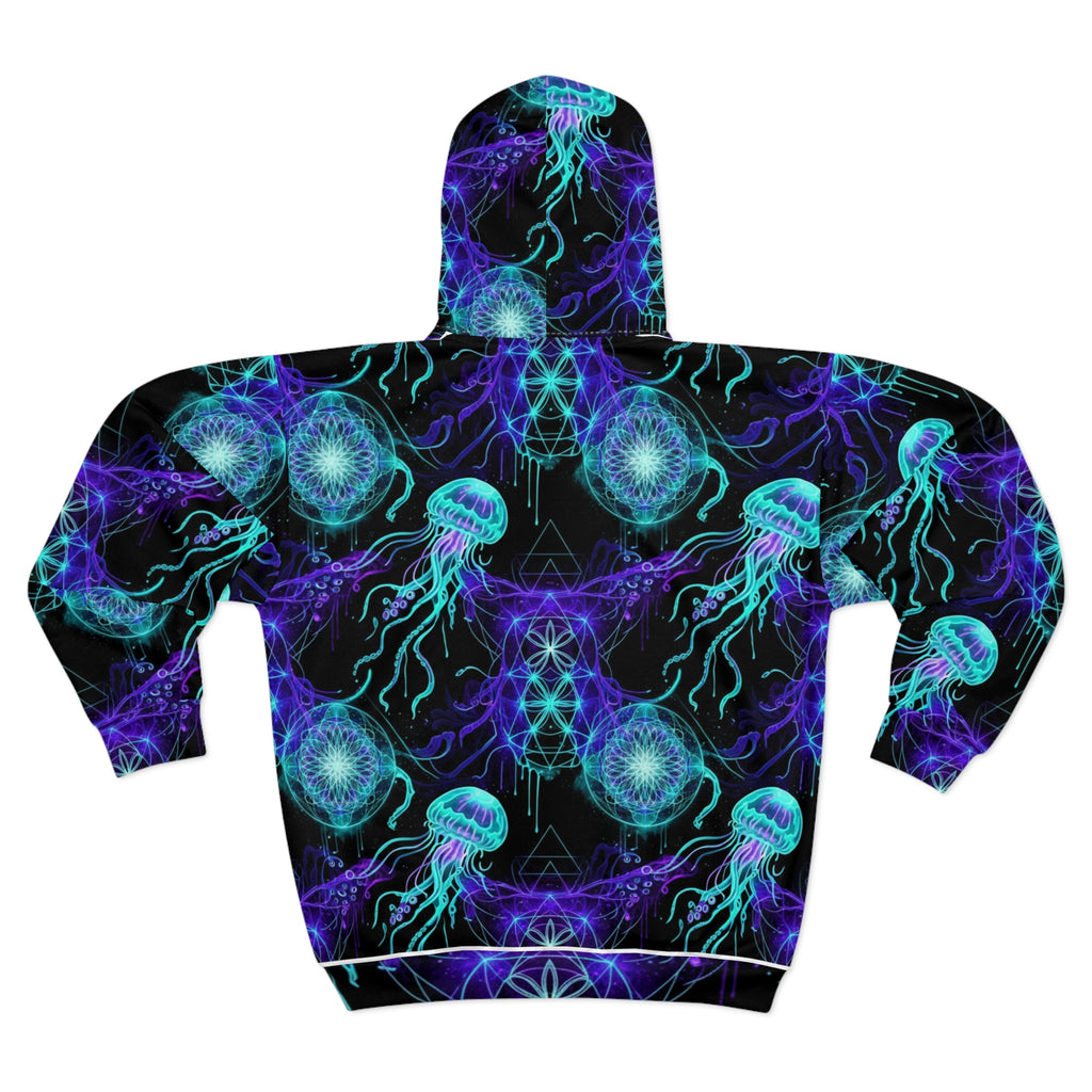 Neon Jellyfish Zip Hoodie