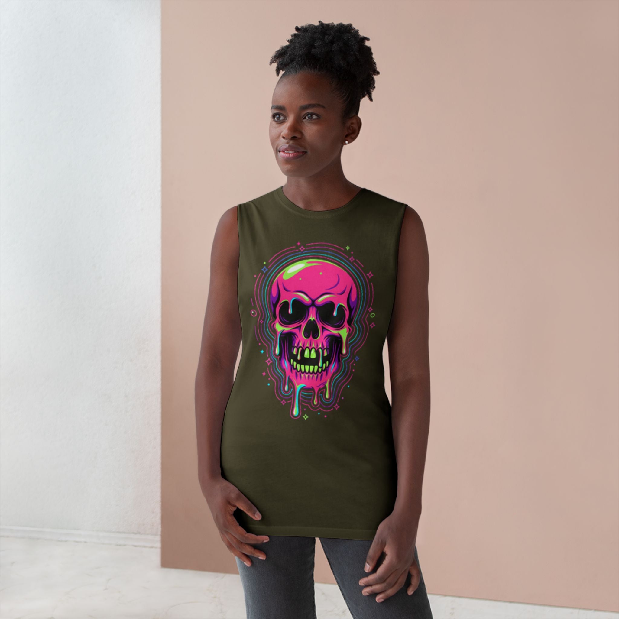 Acid Trip Skull Collection Graphic Muscle Tank