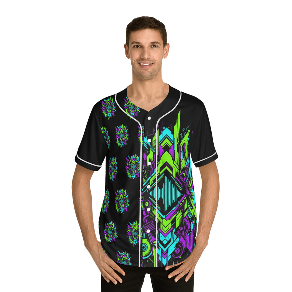 Neon Geometric Riddim Baseball Jersey