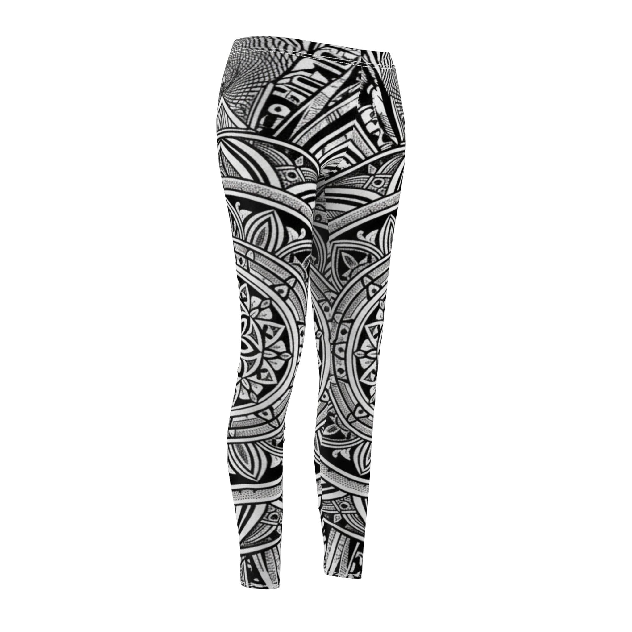 Mandala Black & White Leggings