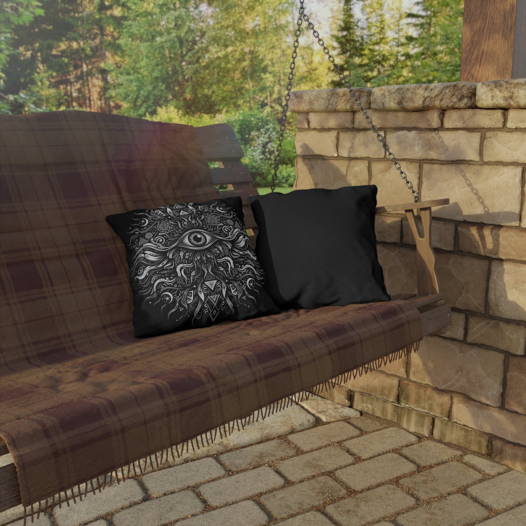 Mystic All-Seeing Eye Outdoor Pillow