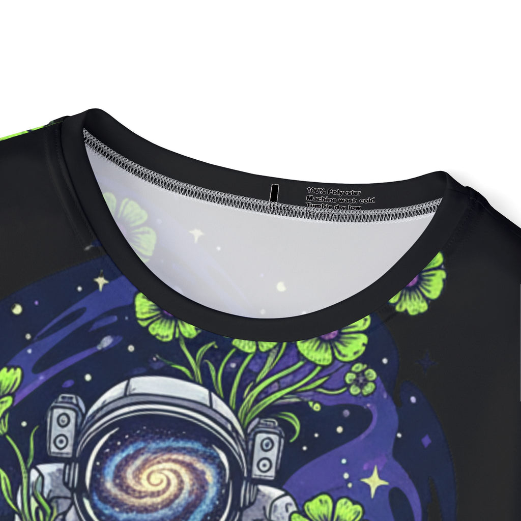 Astronaut Floral Jersey — Space Galaxy Graphic Sports Tee