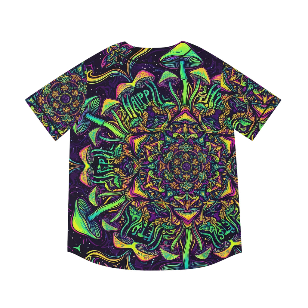 Psychedelic Mushroom Kaleidoscope Baseball Jersey