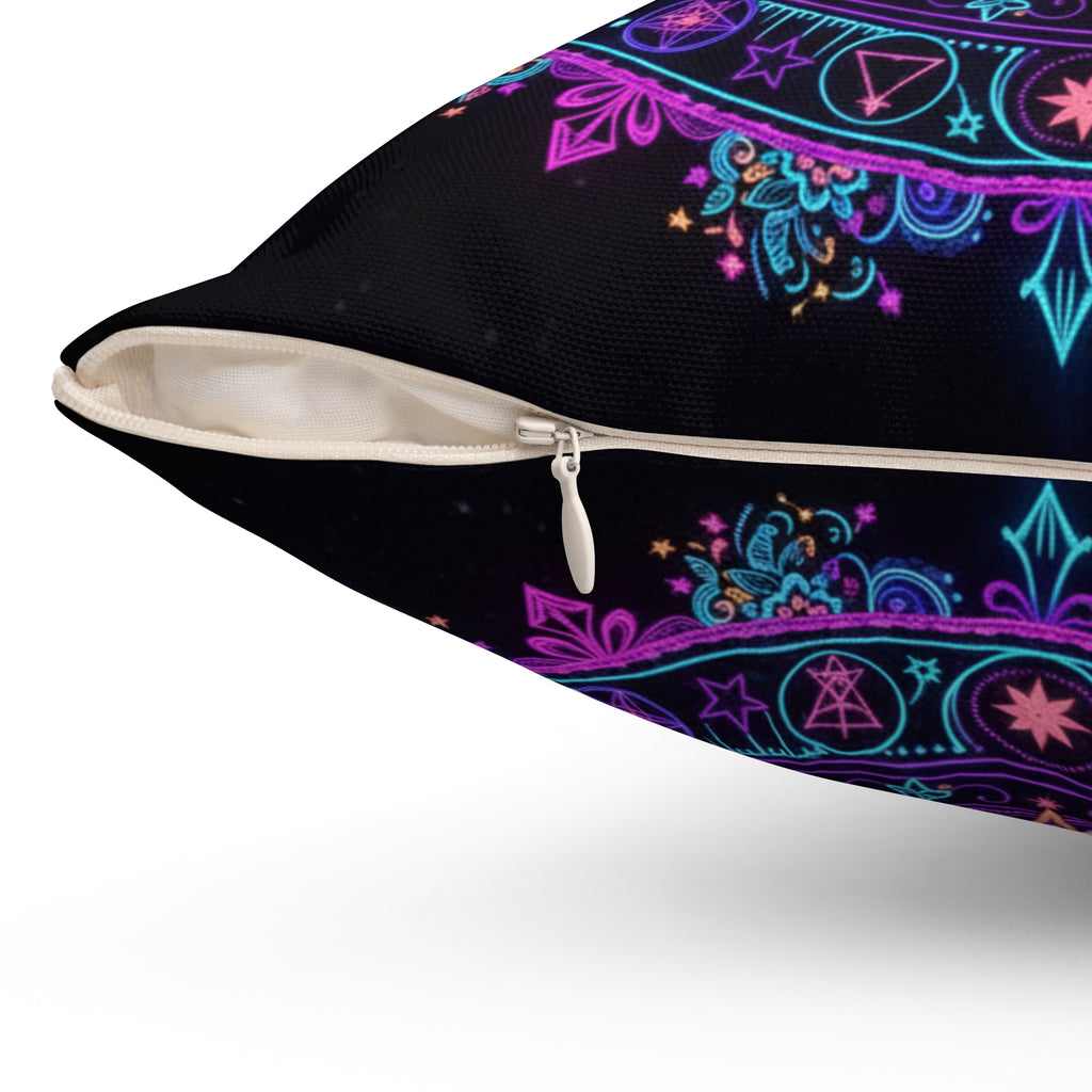 Purple Sun & Moon Bohemian Pillow
