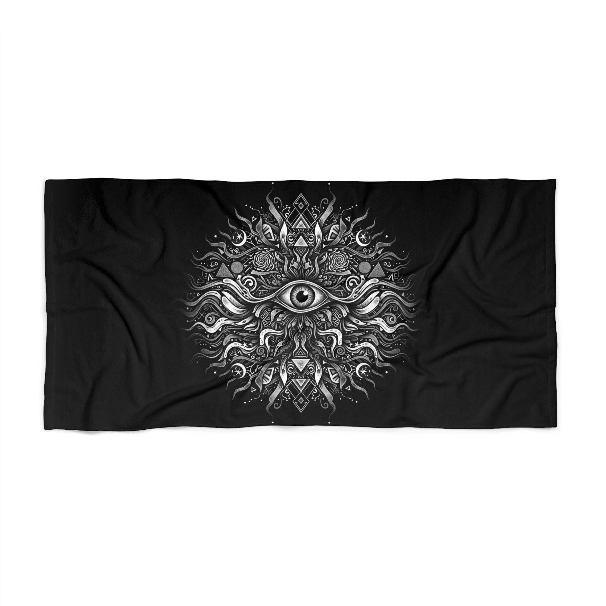 Mystical Eye Mandala Collection Beach Towel