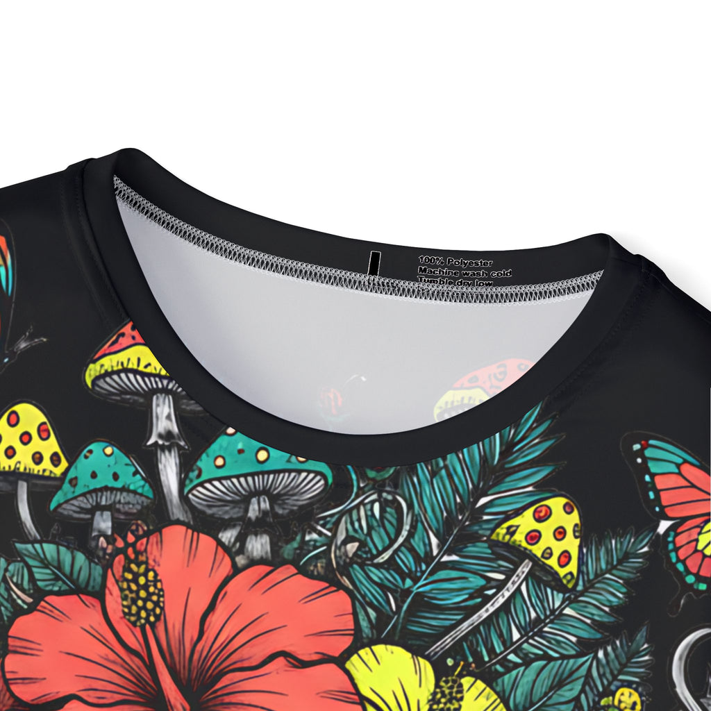 Skull & Hibiscus Graphic Jersey — Tropical Skull Floral Sports Tee