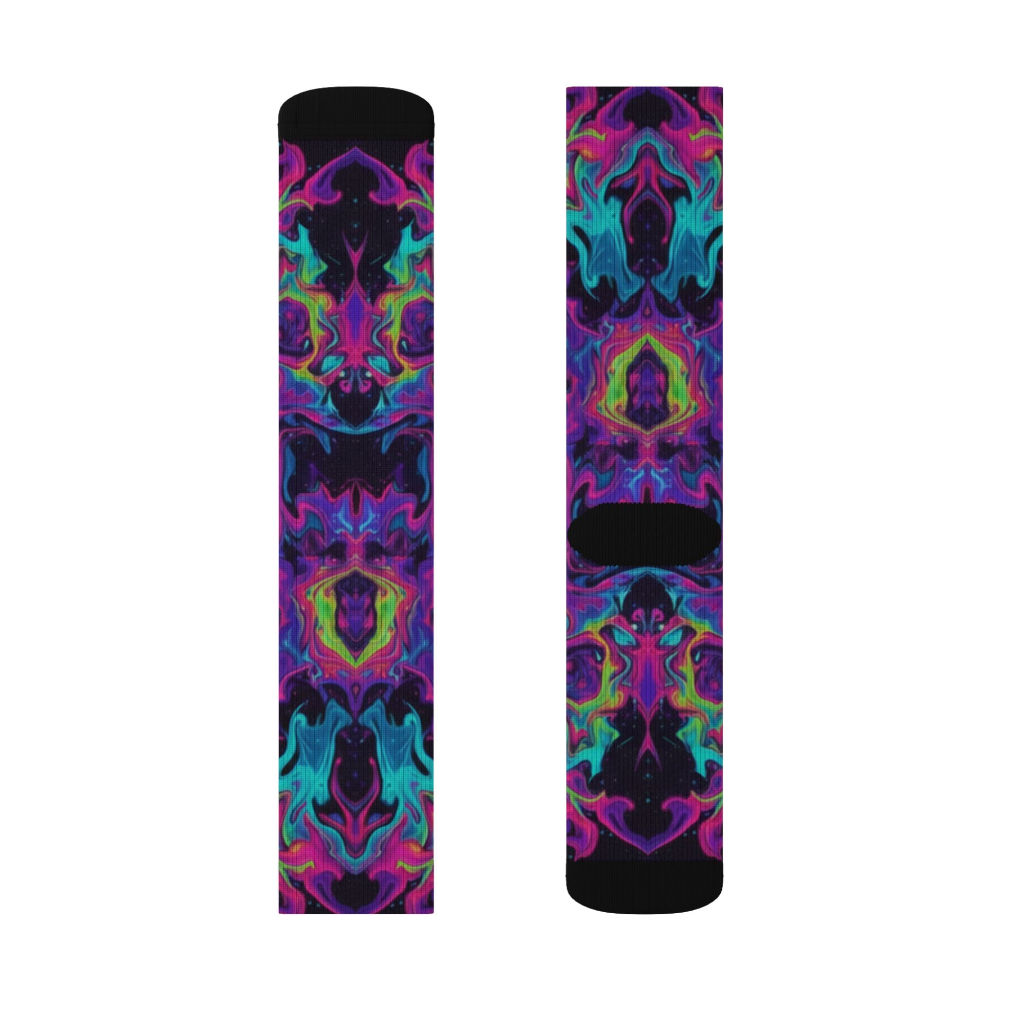 Psychedelic Kaleidoscope Sublimation Socks