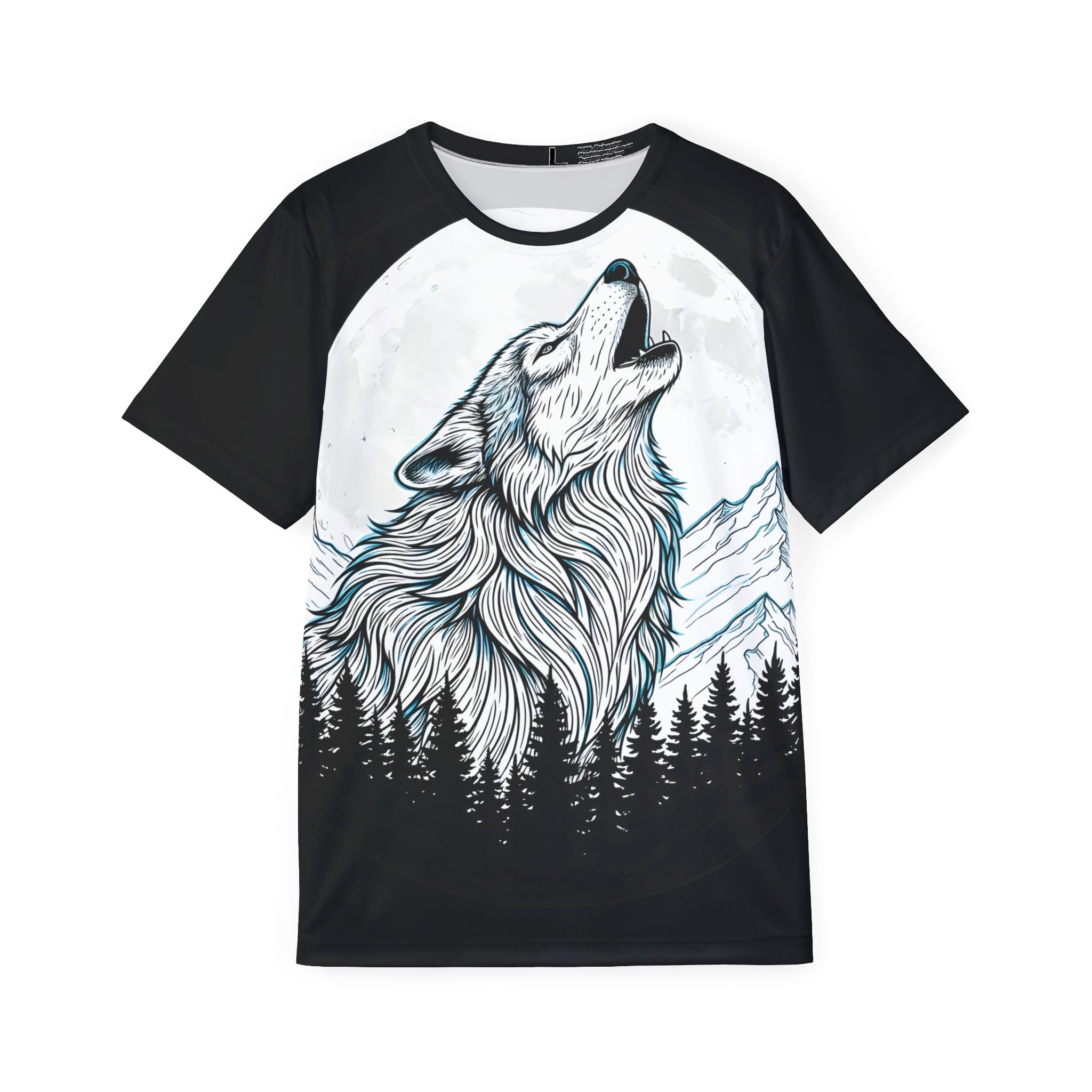 Howling Wolf Sports Jersey — Moonlit Wilderness Graphic Tee