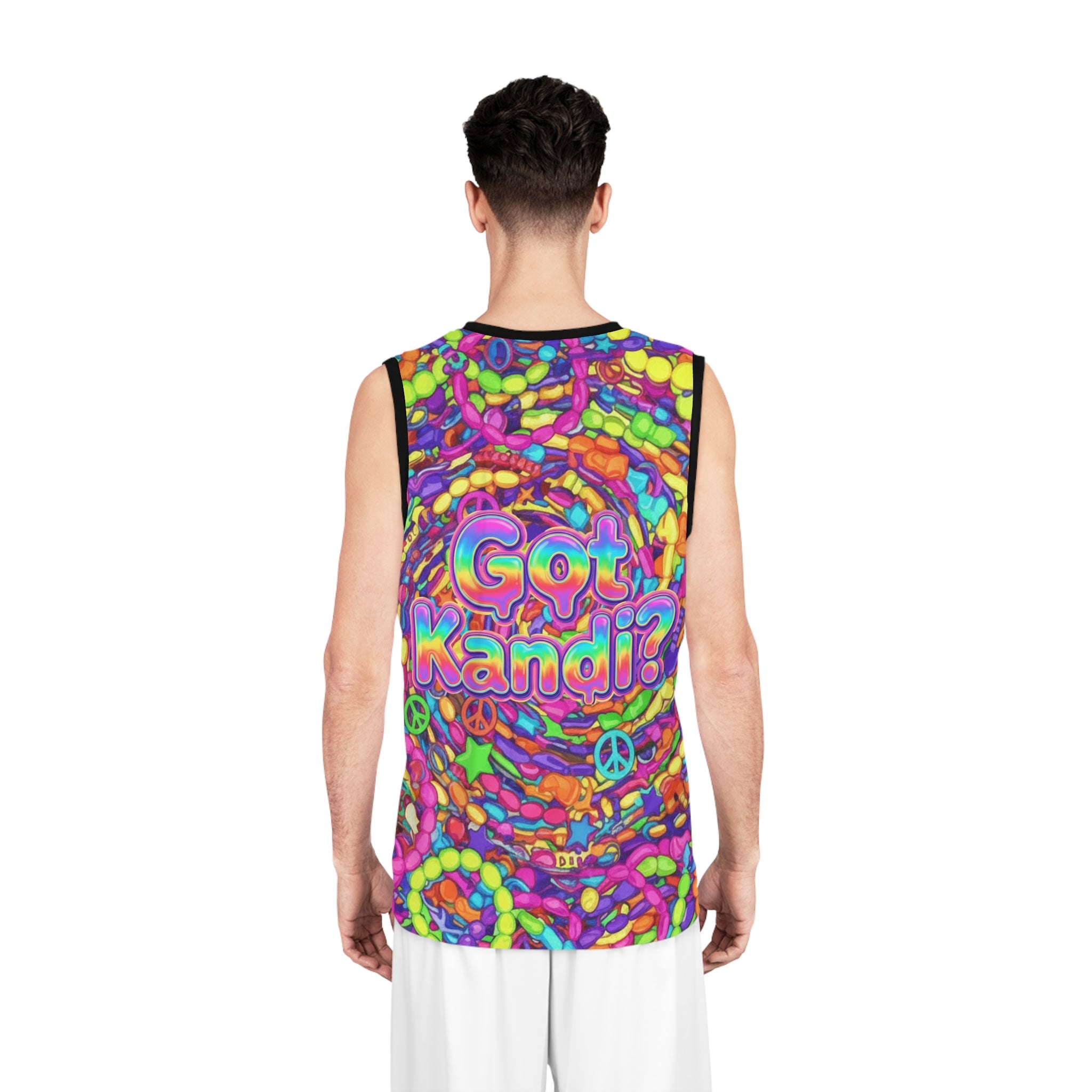 Psychedelic "Got Kandi?" Basketball Jersey