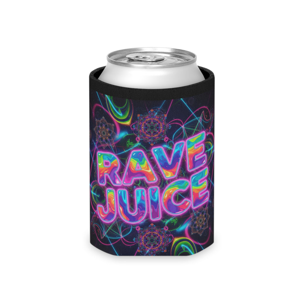 Neon Rave Juice Can Coozie