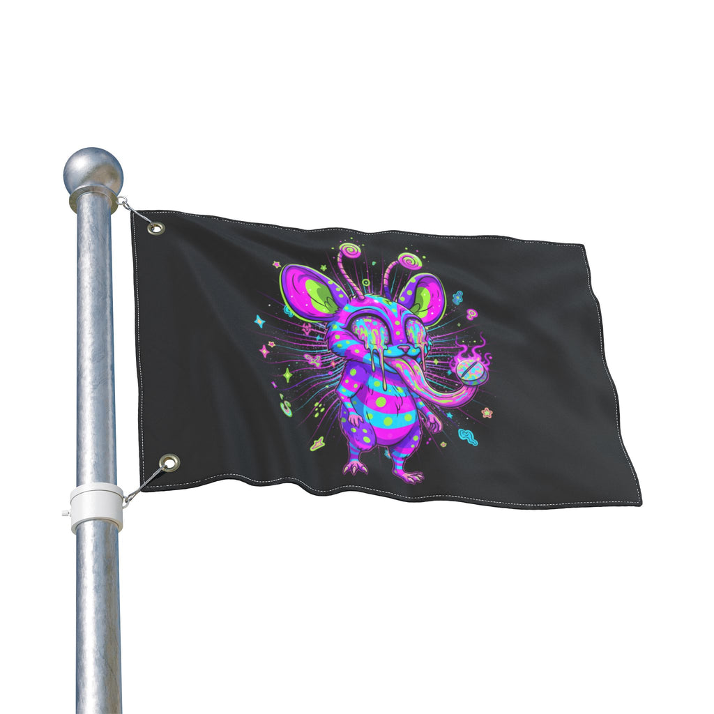 Neon Mighty Mouse Double-Sided Flag